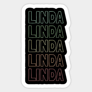 Linda Name Pattern Sticker